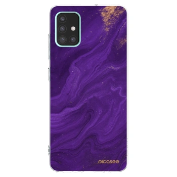 Picasee silikonowe przeźroczyste etui na Samsung Galaxy A51 A515F - Purple