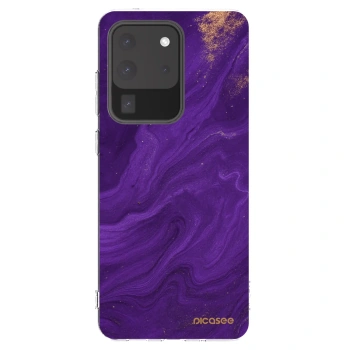 Picasee silikonowe przeźroczyste etui na Samsung Galaxy S20 Ultra 5G G988F - Purple