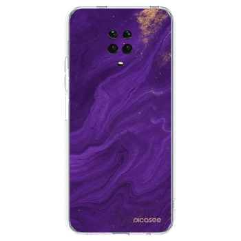 Picasee silikonowe przeźroczyste etui na Xiaomi Redmi Note 9 Pro - Purple