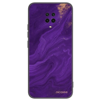 Picasee silikonowe czarne etui na Xiaomi Redmi Note 9 Pro - Purple