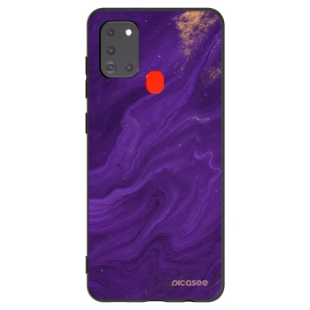 Picasee silikonowe czarne etui na Samsung Galaxy A21s - Purple