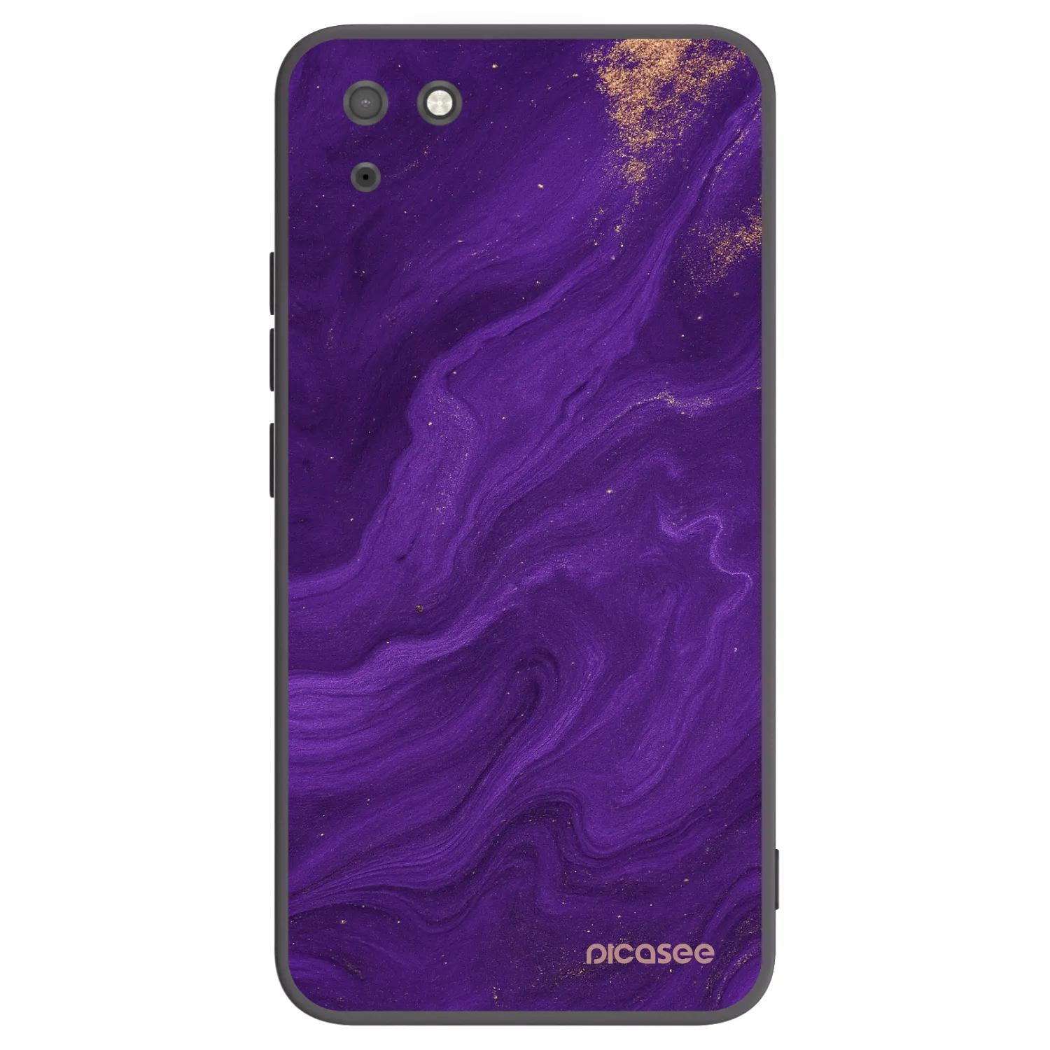 Picasee silikonowe czarne etui na Huawei Y5P - Purple
