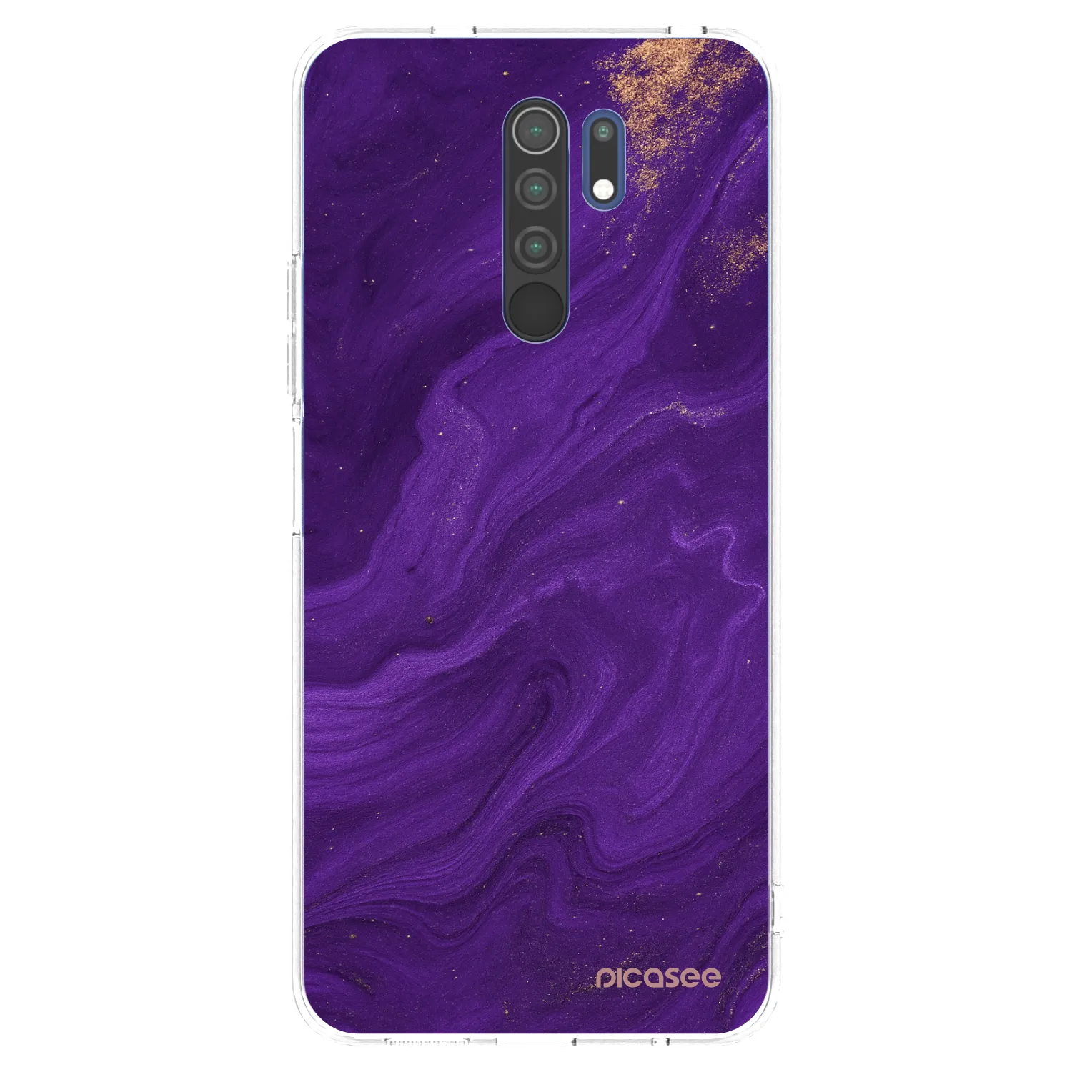 Picasee silikonowe przeźroczyste etui na Xiaomi Redmi 9 - Purple