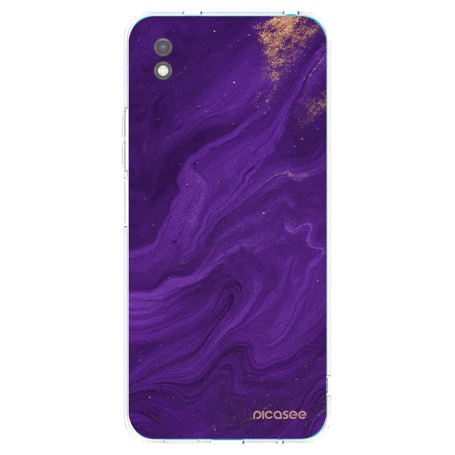 Picasee silikonowe czarne etui na Xiaomi Redmi 9A - Purple