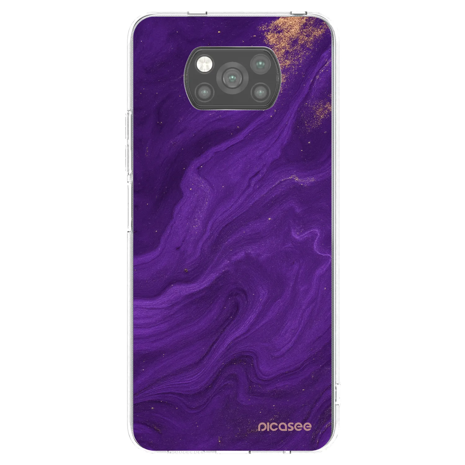 Picasee silikonowe czarne etui na Xiaomi Poco X3 - Purple