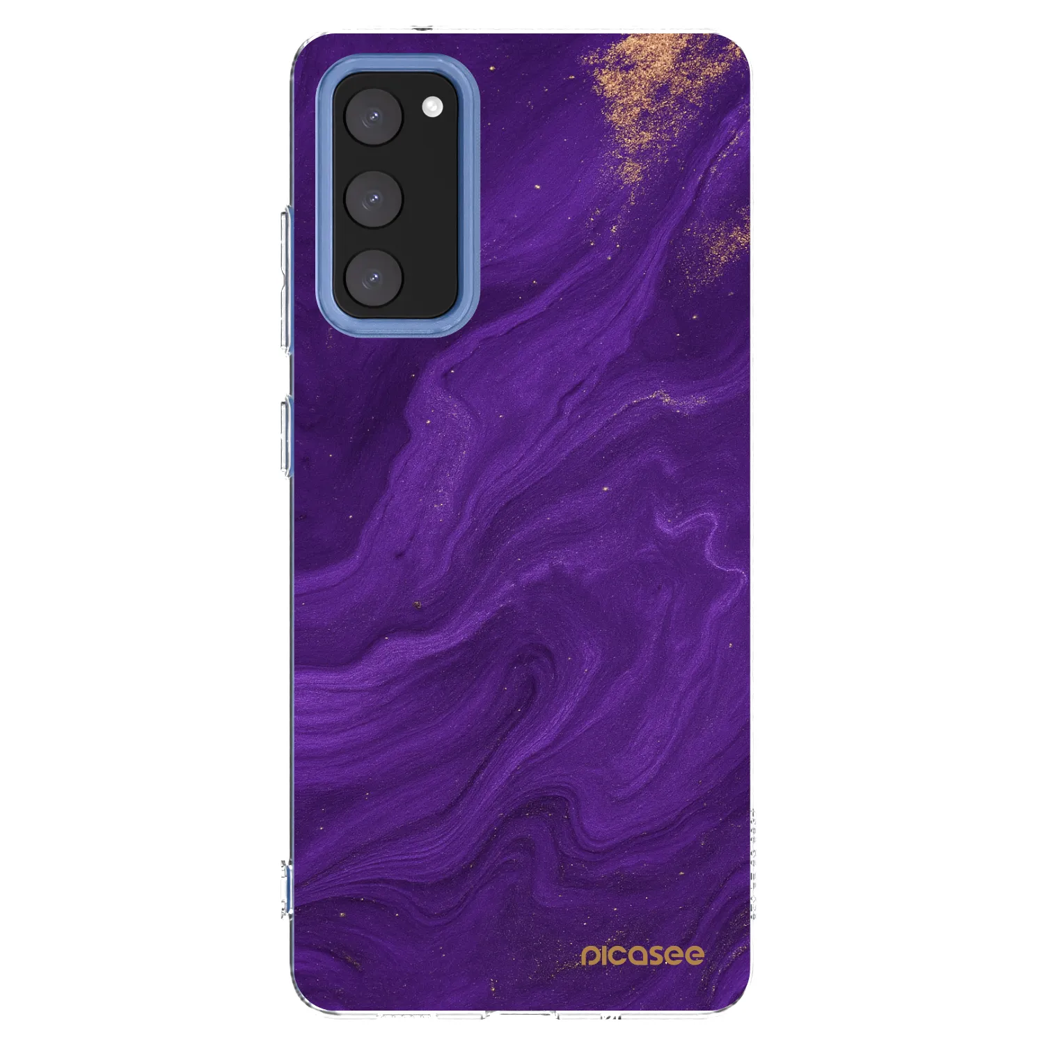 Picasee silikonowe przeźroczyste etui na Samsung Galaxy S20 FE - Purple