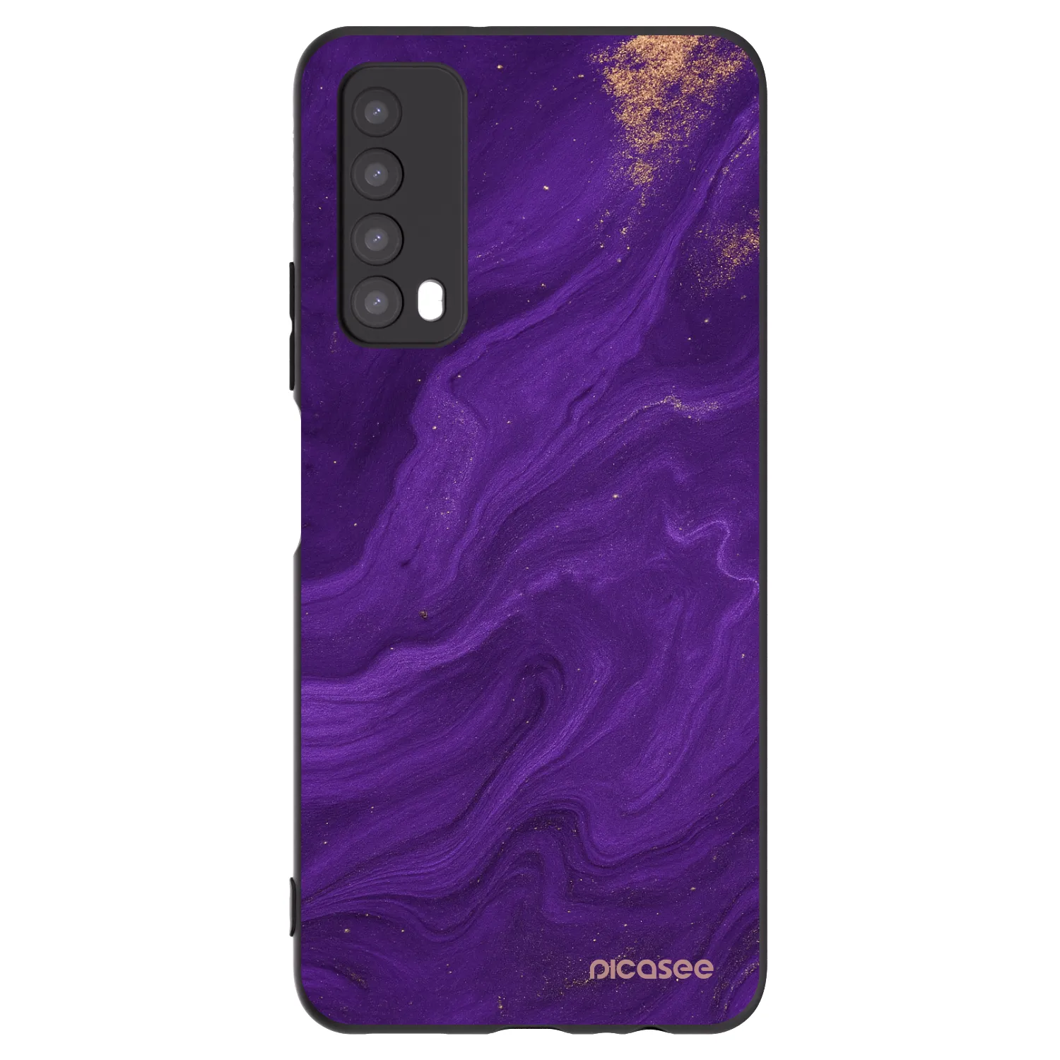 Picasee silikonowe czarne etui na Huawei P Smart 2021 - Purple