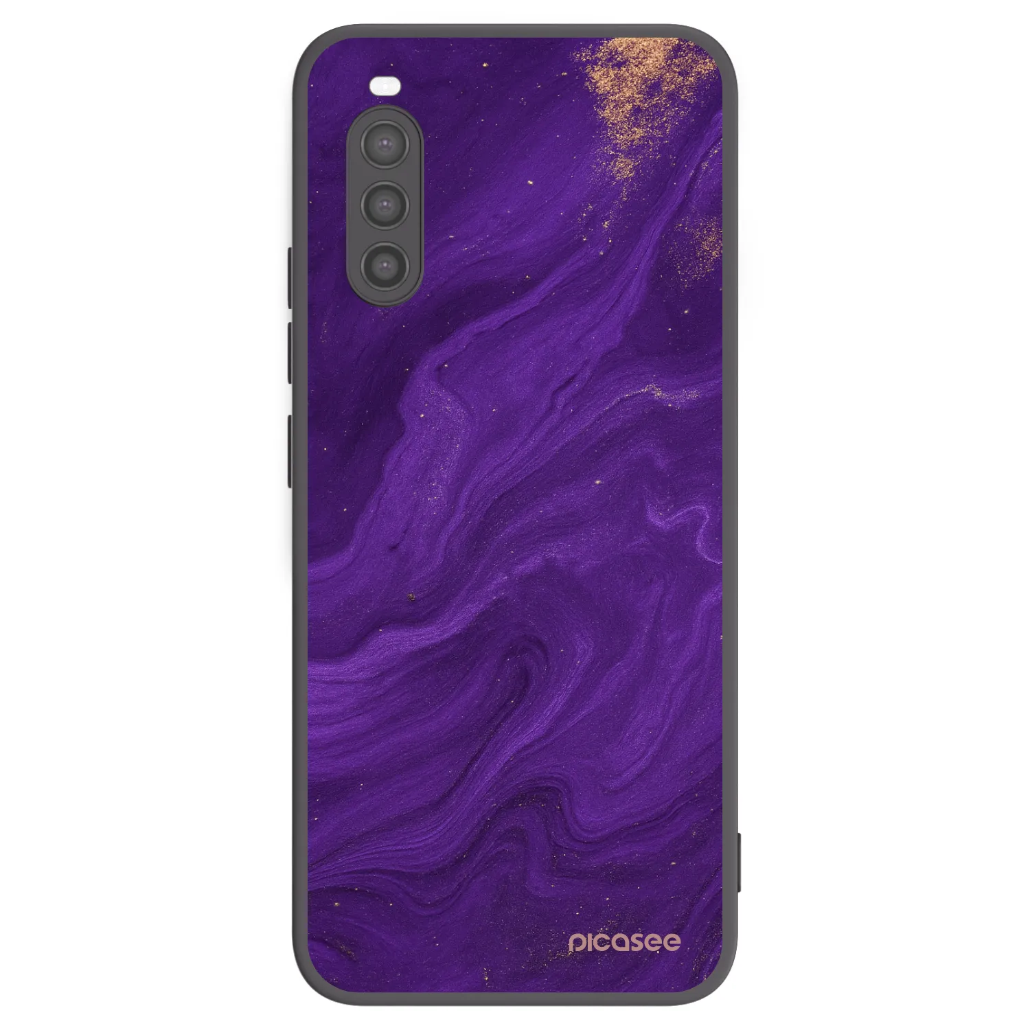 Picasee silikonowe czarne etui na Sony Xperia 10 II - Purple