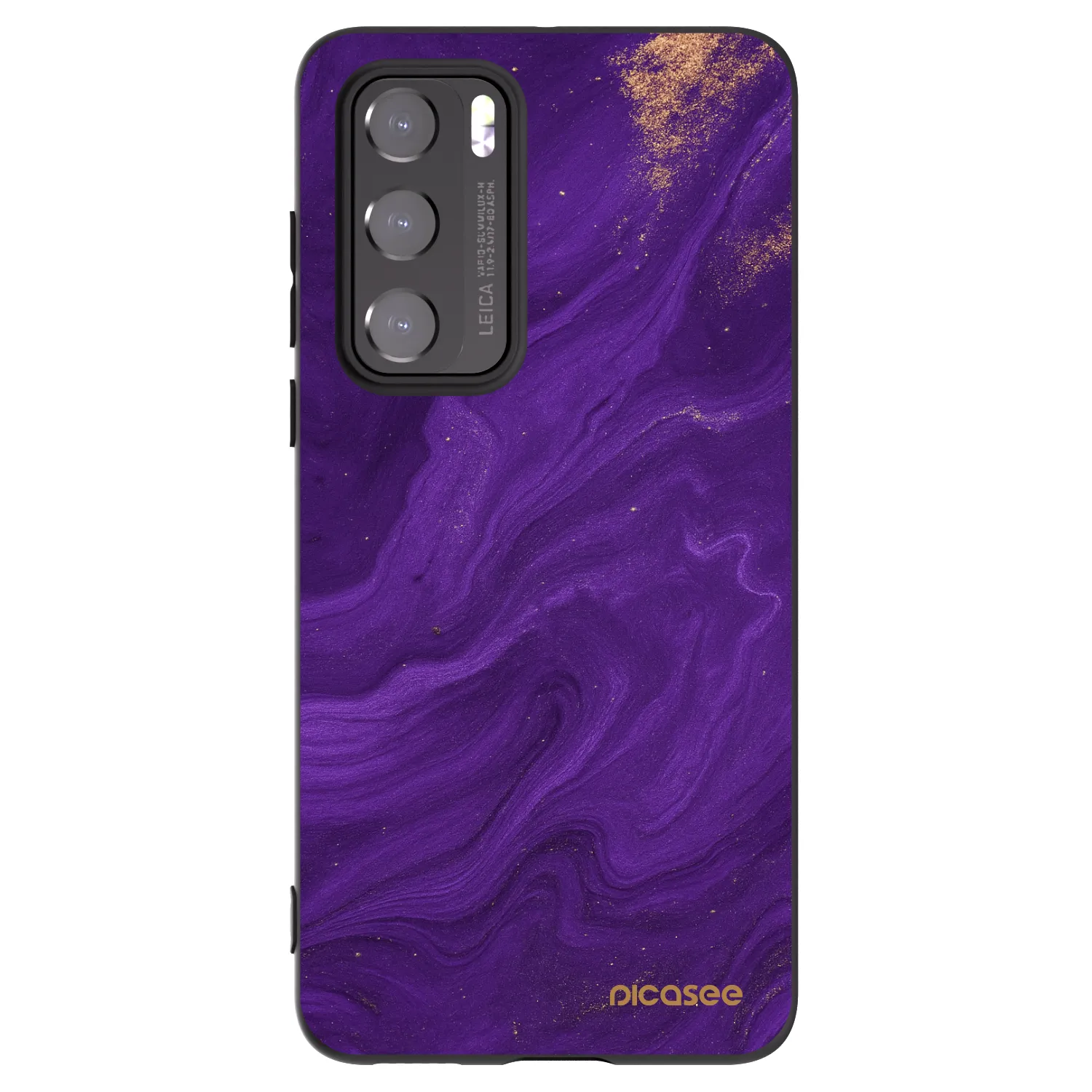 Picasee silikonowe czarne etui na Huawei P40 - Purple