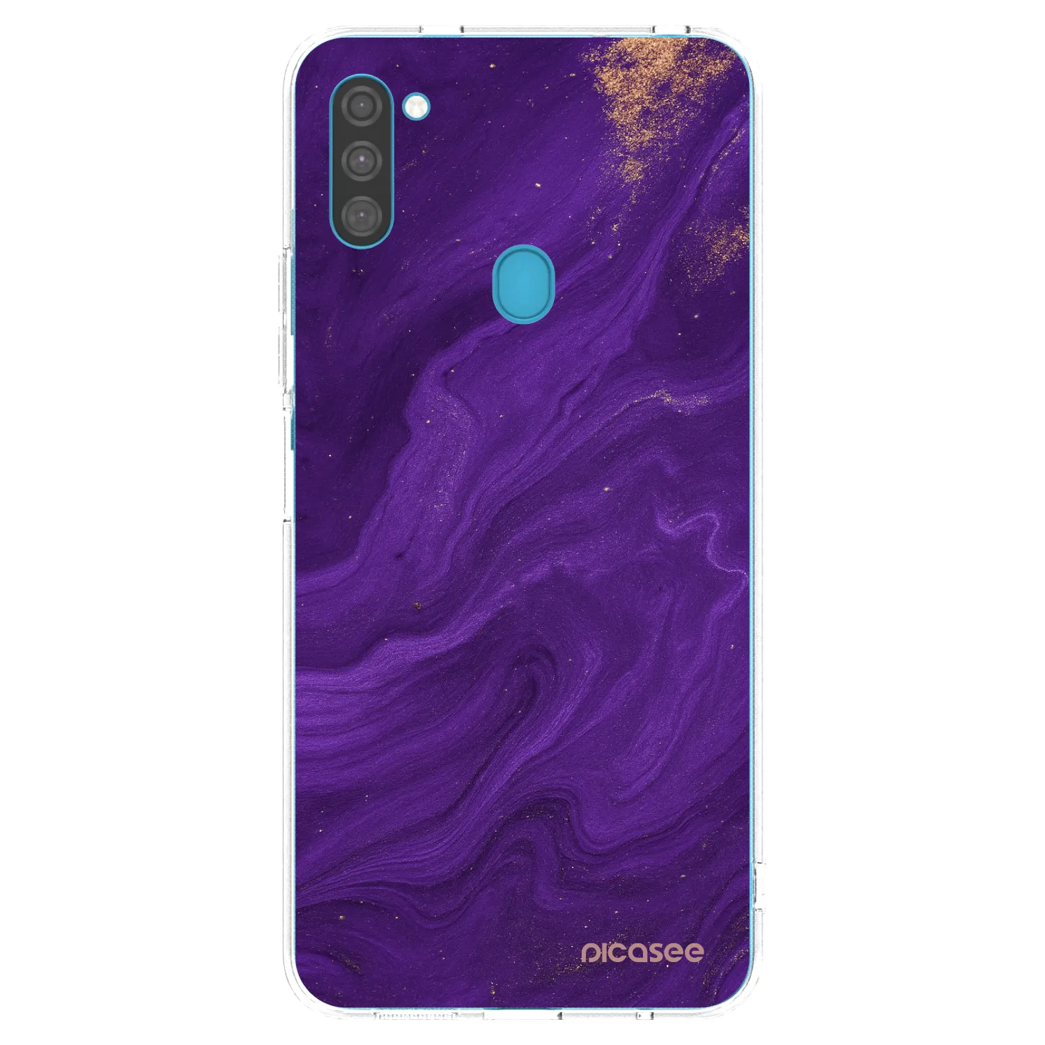 Picasee silikonowe przeźroczyste etui na Samsung Galaxy M11 - Purple