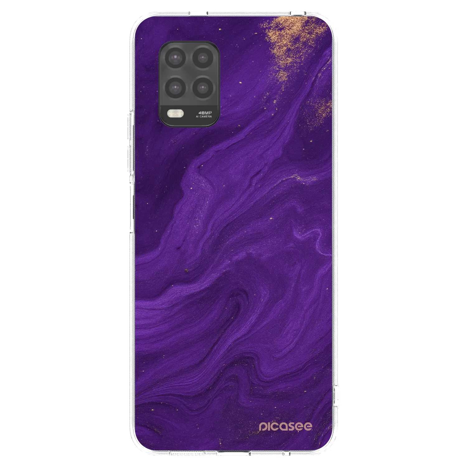 Picasee silikonowe przeźroczyste etui na Xiaomi Mi 10 Lite - Purple