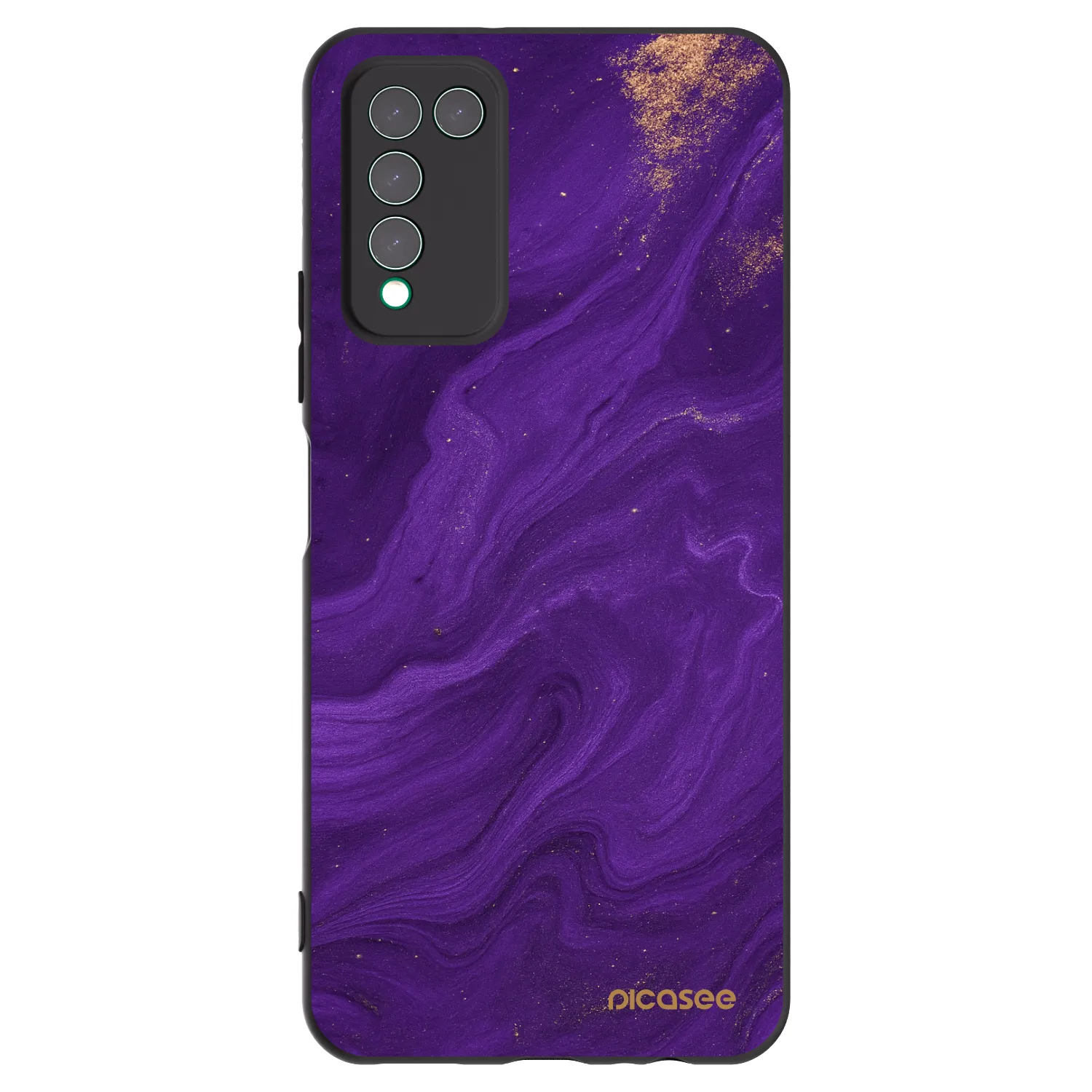 Picasee silikonowe czarne etui na Honor 10X Lite - Purple