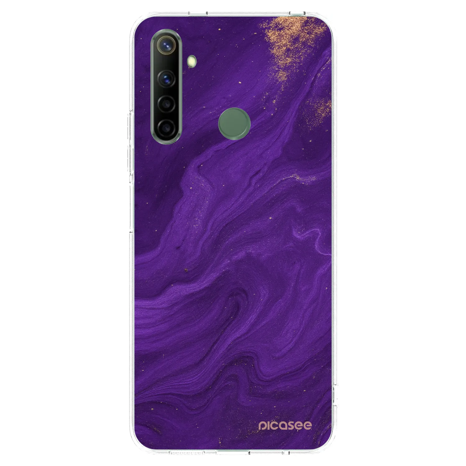 Picasee silikonowe przeźroczyste etui na Realme 6i - Purple