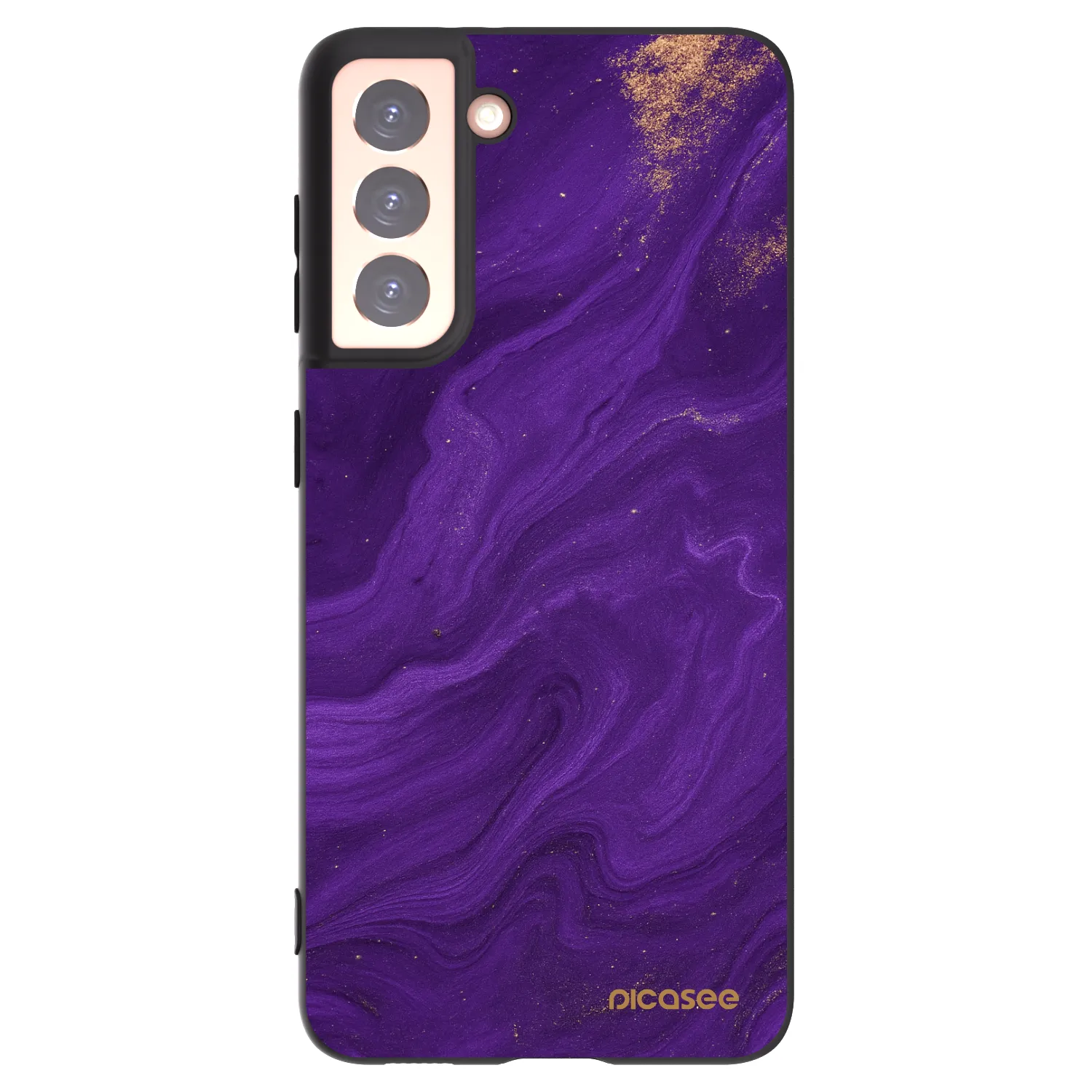 Picasee silikonowe czarne etui na Samsung Galaxy S21 5G G991B - Purple