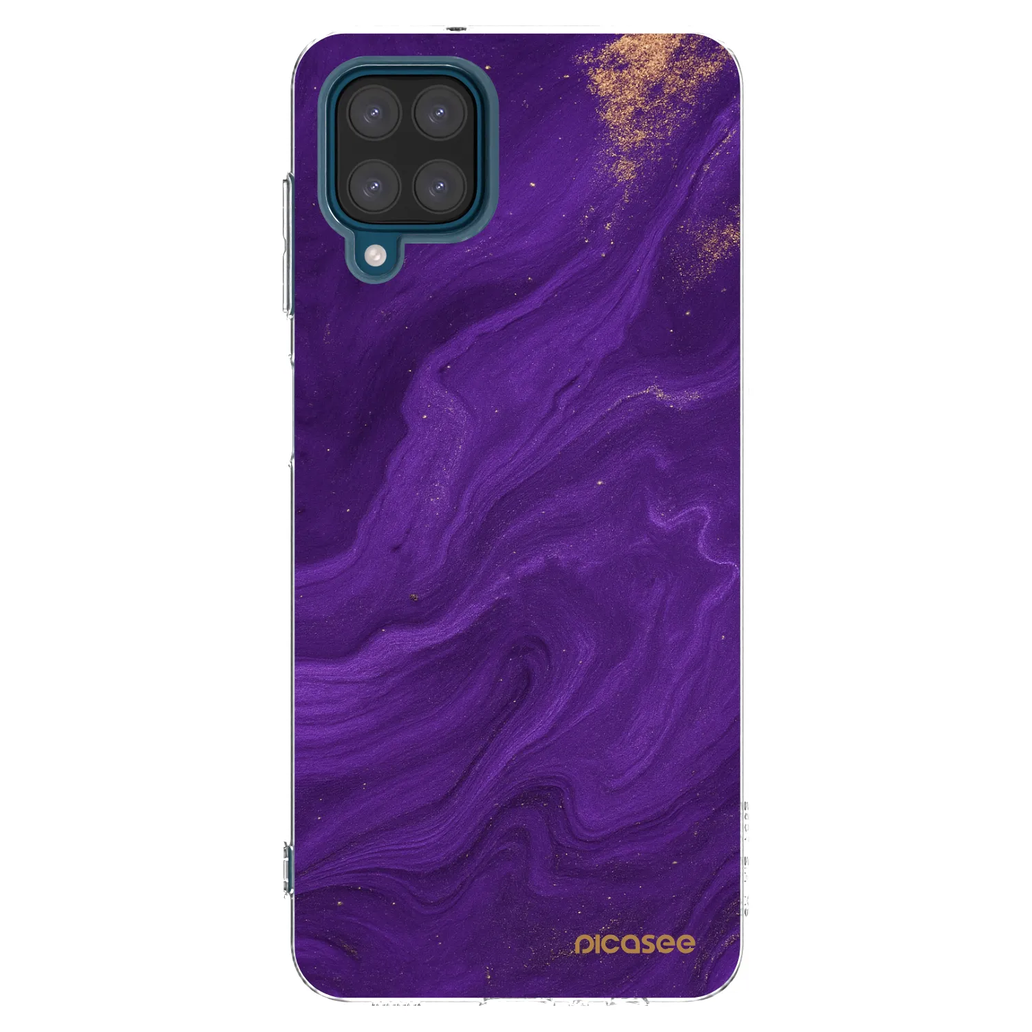 Picasee silikonowe przeźroczyste etui na Samsung Galaxy A12 A125F - Purple