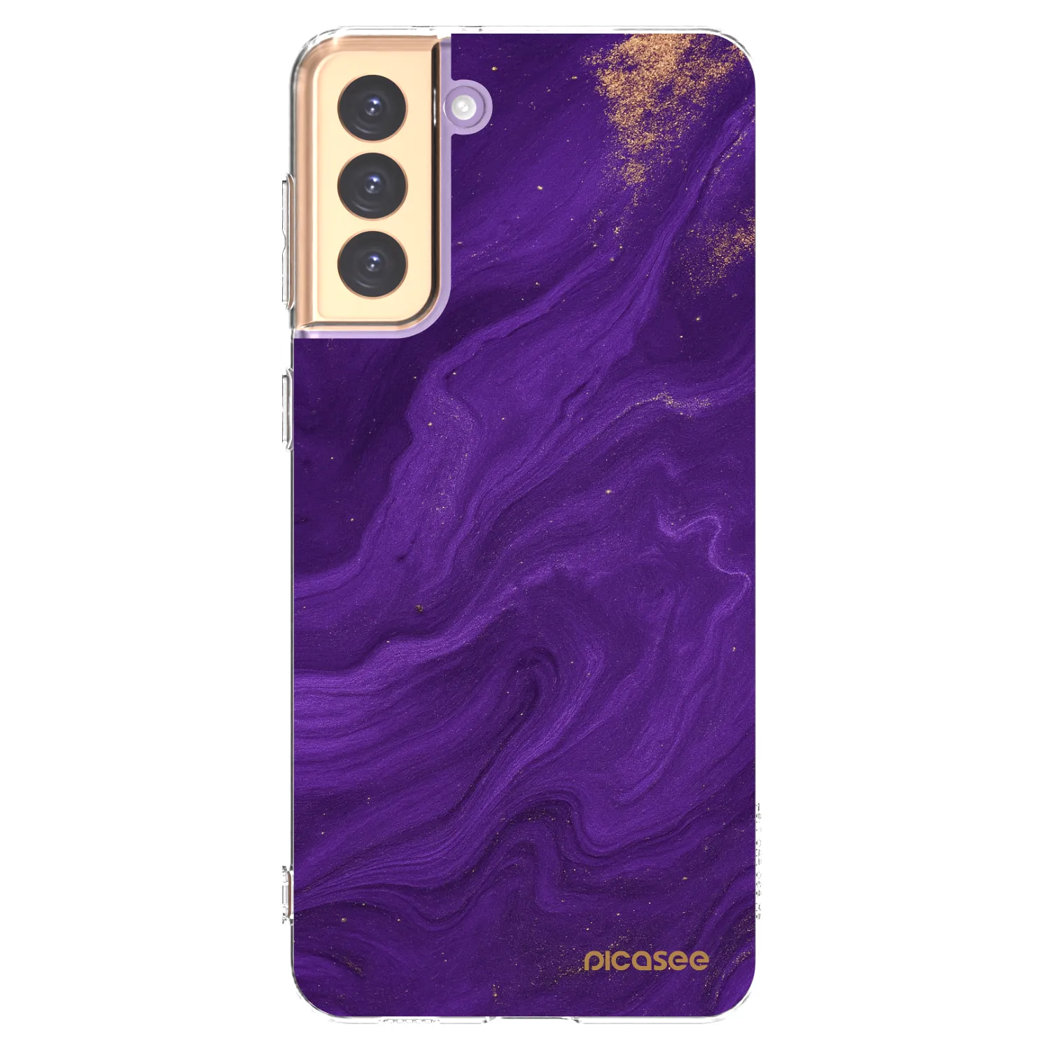 Picasee silikonowe przeźroczyste etui na Samsung Galaxy S21+ 5G G996F - Purple