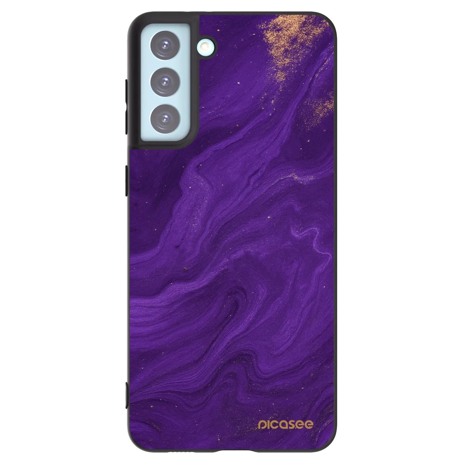 Picasee silikonowe czarne etui na Samsung Galaxy S21+ 5G G996F - Purple