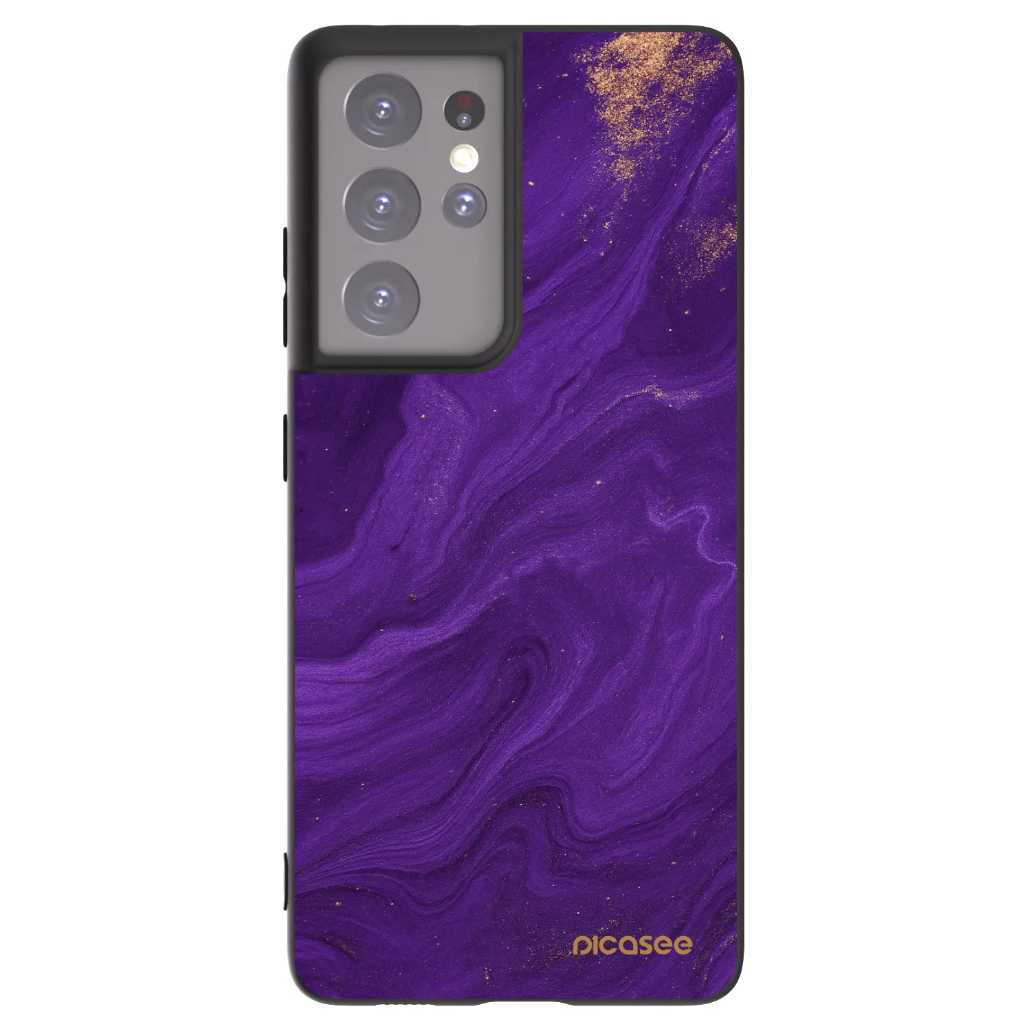 Picasee silikonowe czarne etui na Samsung Galaxy S21 Ultra 5G G998B - Purple