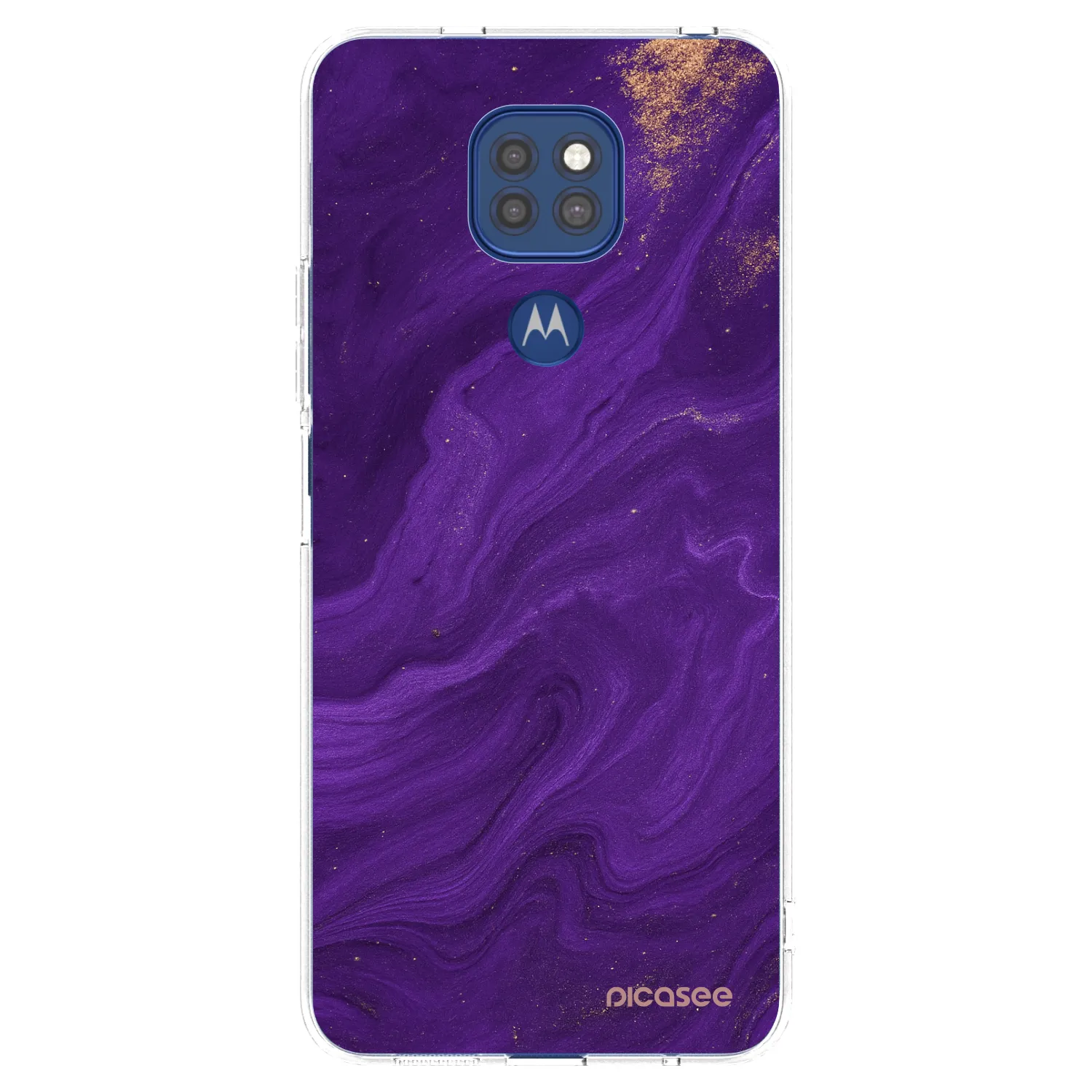 Picasee silikonowe przeźroczyste etui na Motorola Moto G9 Play - Purple
