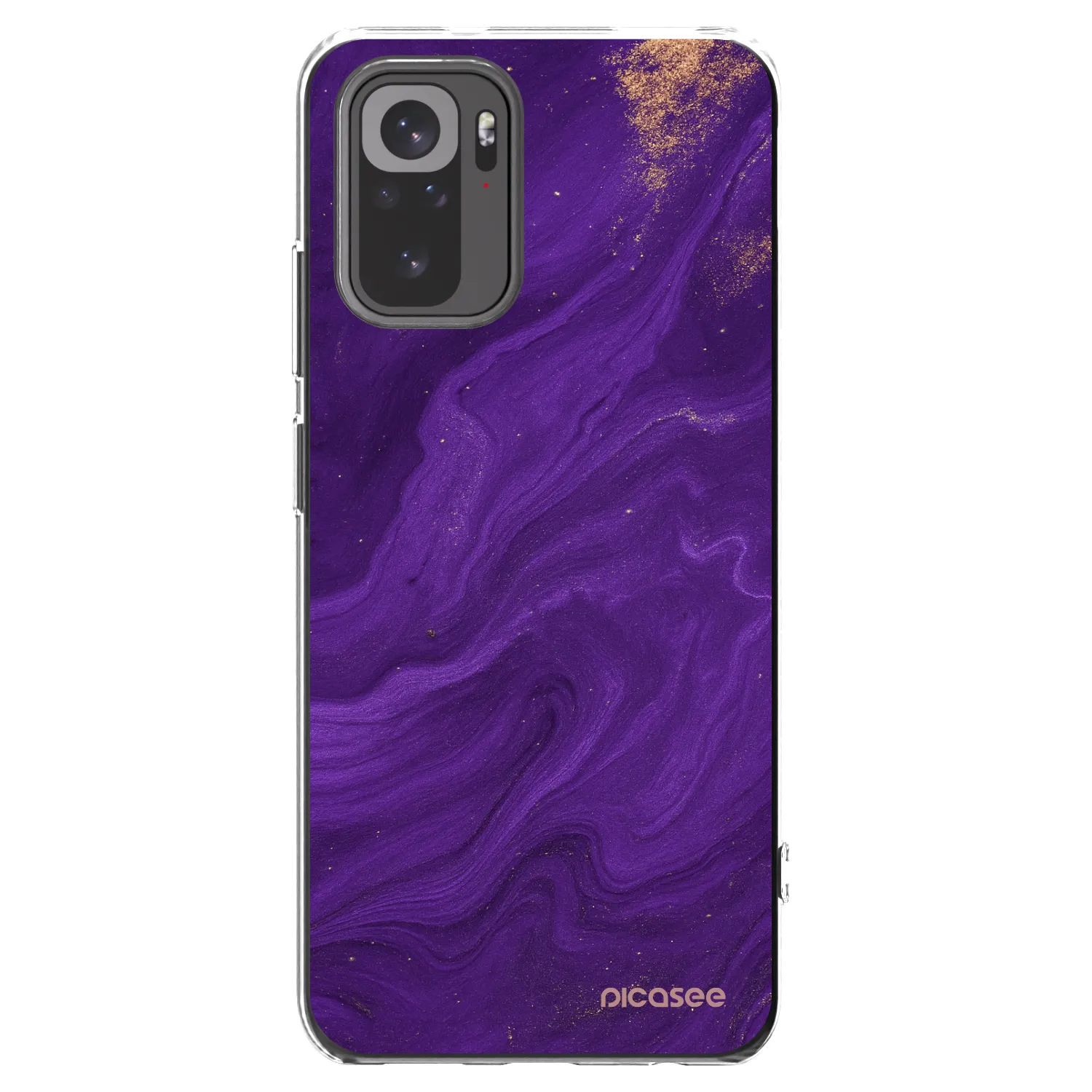 Picasee silikonowe przeźroczyste etui na Xiaomi Redmi Note 10 - Purple