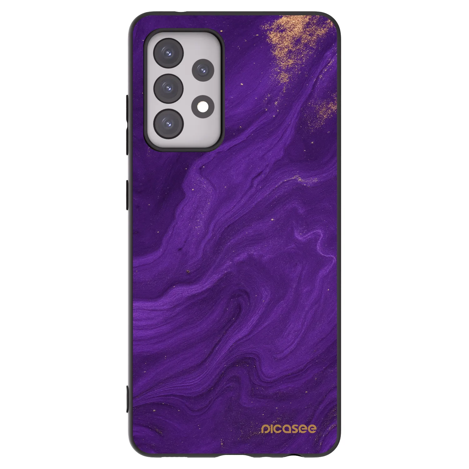 Picasee silikonowe czarne etui na Samsung Galaxy A52 5G A525F - Purple