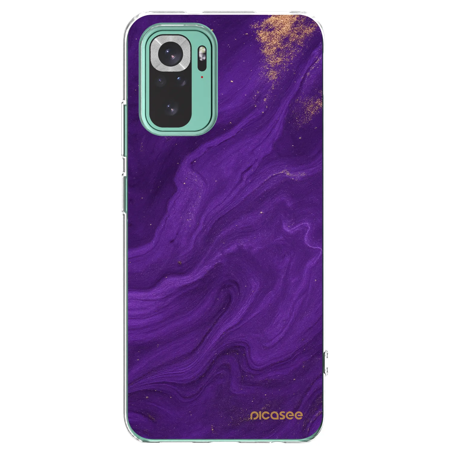 Picasee silikonowe przeźroczyste etui na Xiaomi Redmi Note 10 Pro - Purple