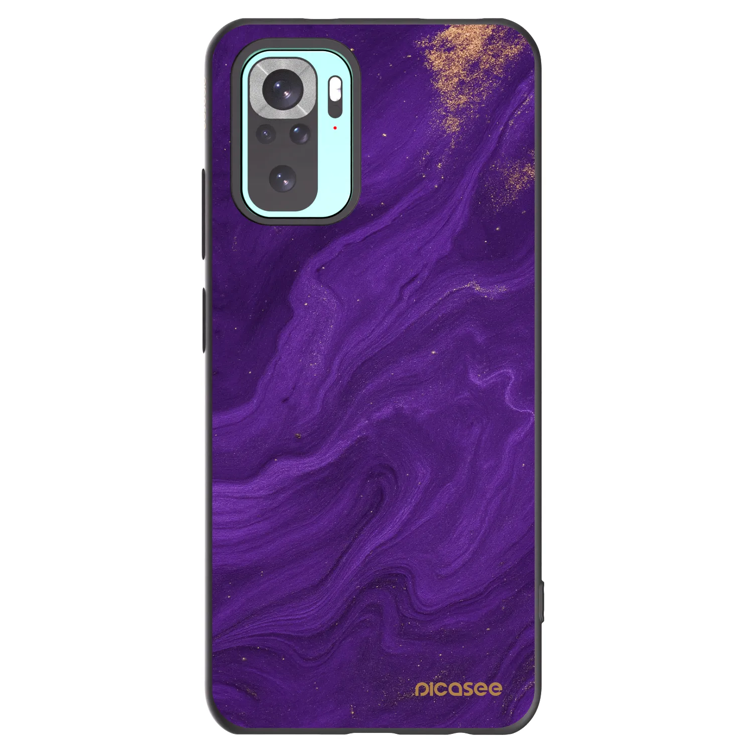 Picasee silikonowe czarne etui na Xiaomi Redmi Note 10 Pro - Purple