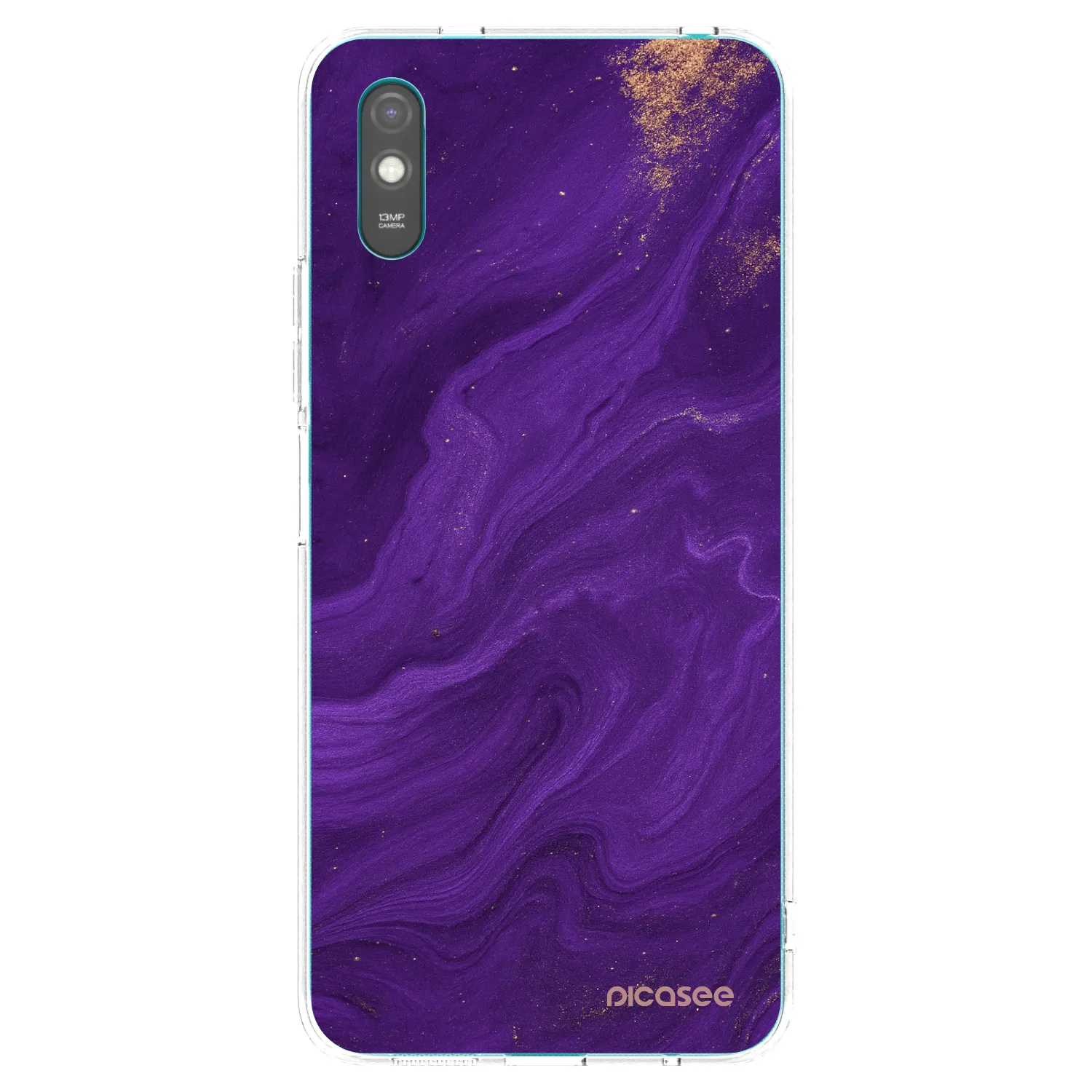 Picasee silikonowe przeźroczyste etui na Xiaomi Redmi 9AT - Purple