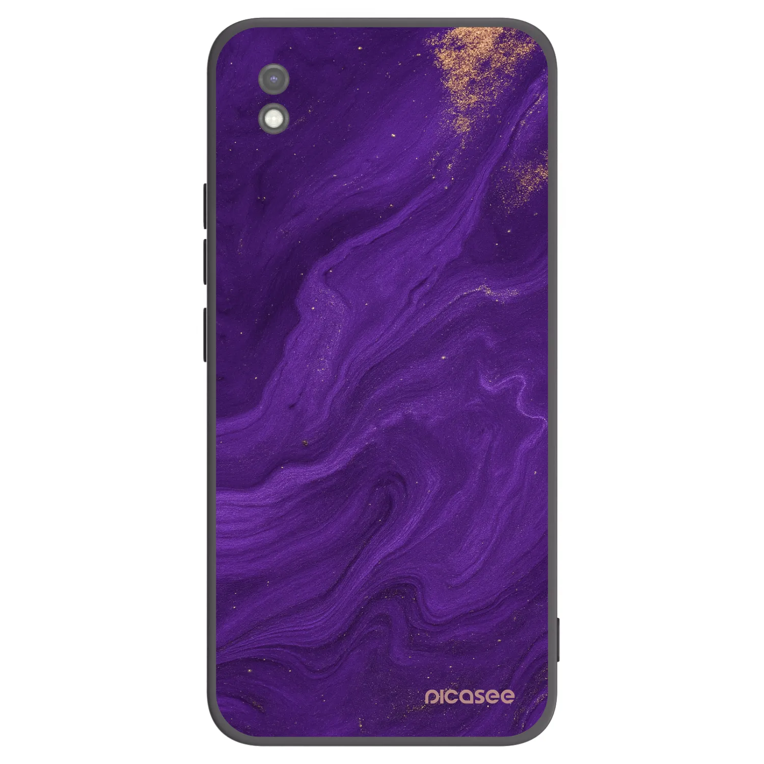 Picasee silikonowe czarne etui na Xiaomi Redmi 9AT - Purple