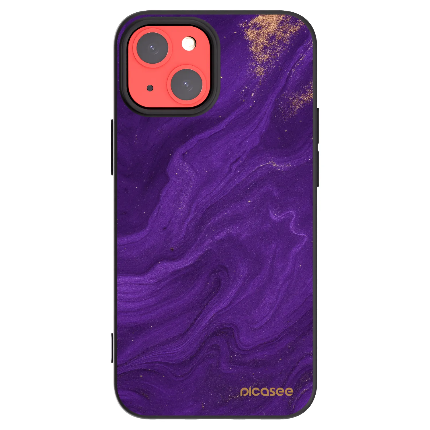 Picasee silikonowe czarne etui na Apple iPhone 13 mini - Purple