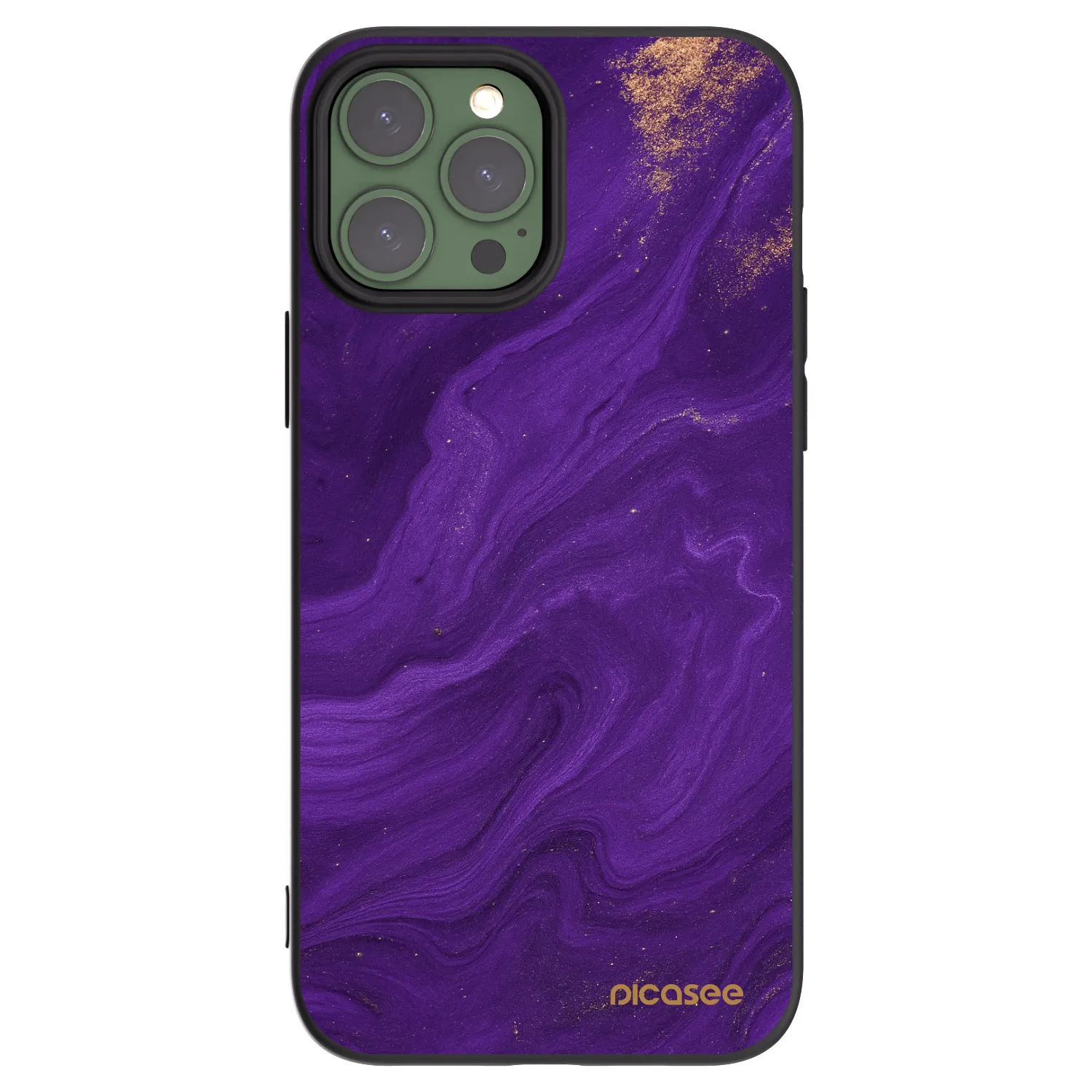 Picasee silikonowe czarne etui na Apple iPhone 13 Pro Max - Purple