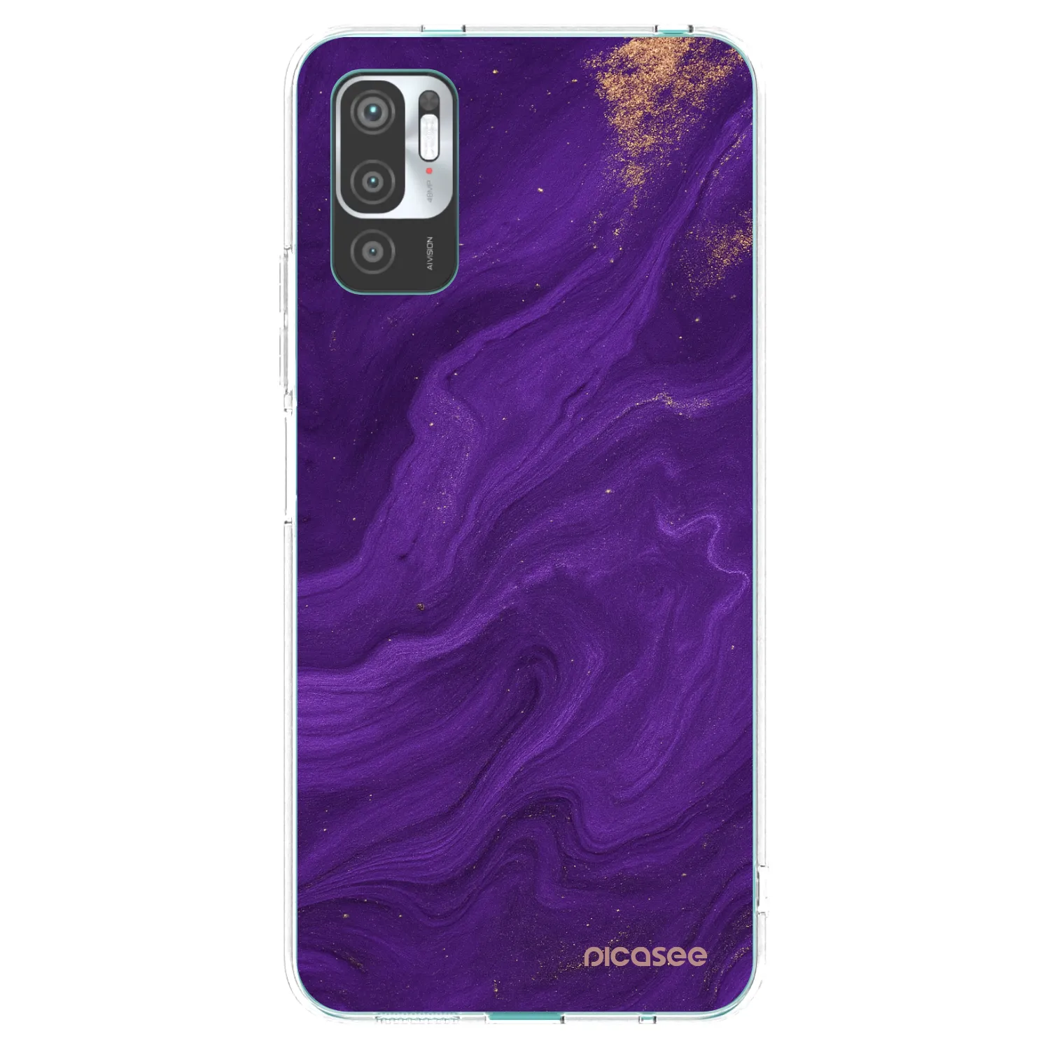 Picasee silikonowe przeźroczyste etui na Xiaomi Redmi Note 10 5G - Purple