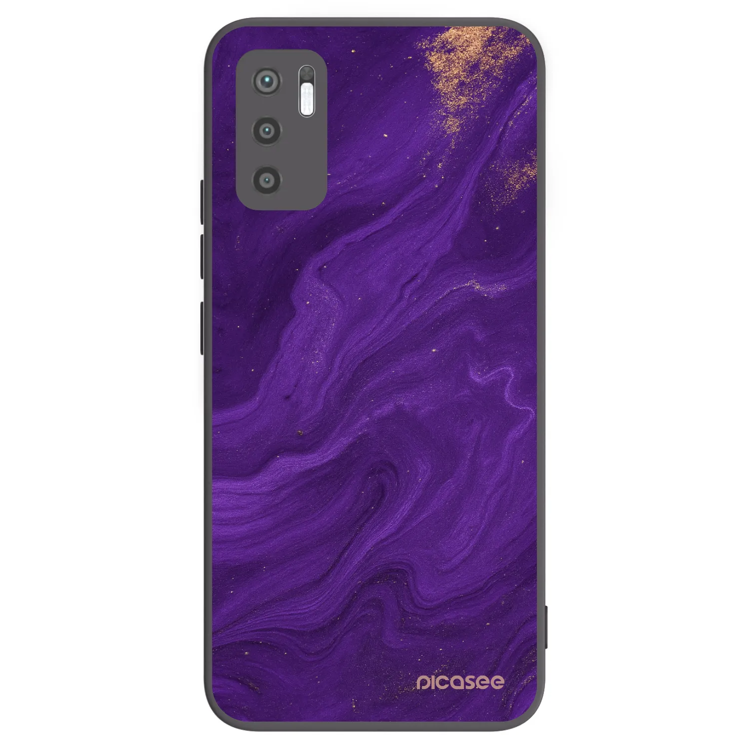 Picasee silikonowe czarne etui na Xiaomi Redmi Note 10 5G - Purple