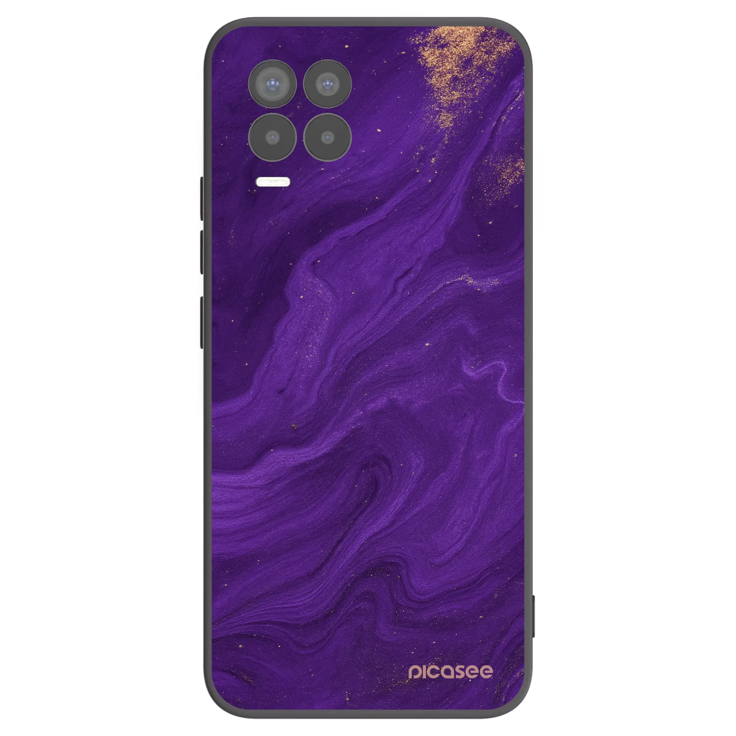 Picasee silikonowe czarne etui na Realme 8 Pro - Purple