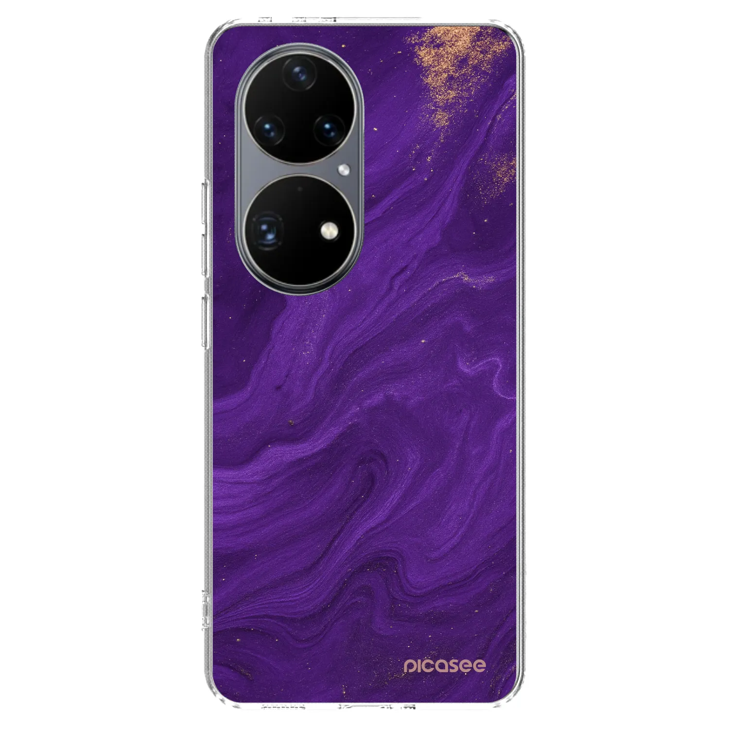 Picasee silikonowe przeźroczyste etui na Huawei P50 - Purple