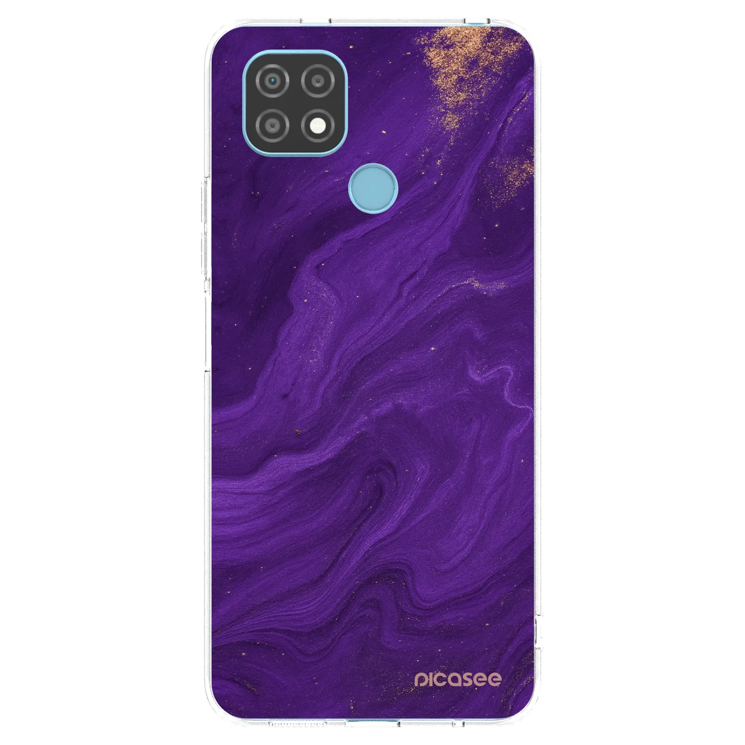 Picasee silikonowe przeźroczyste etui na Realme C21 - Purple