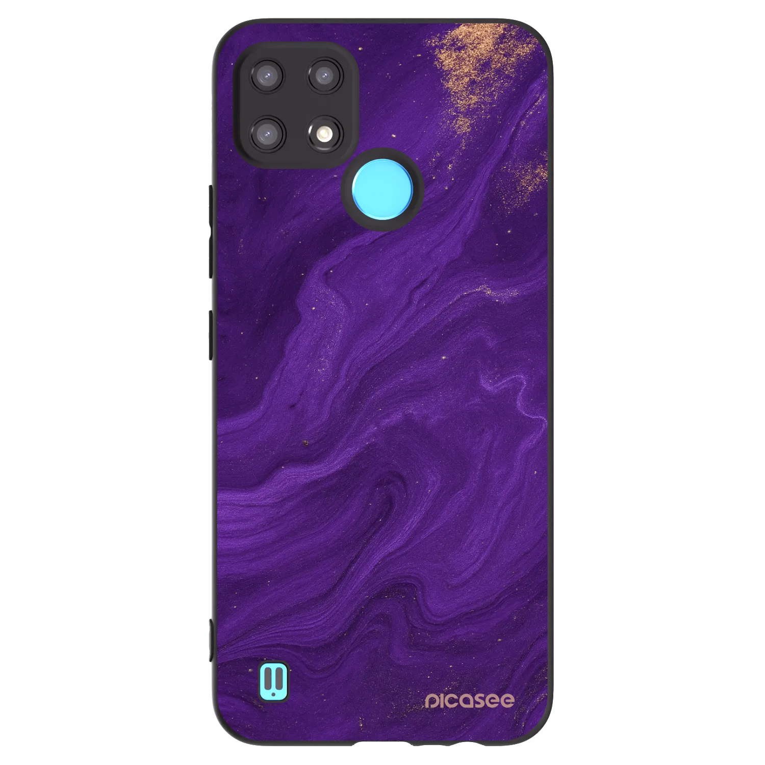 Picasee silikonowe czarne etui na Realme C21 - Purple