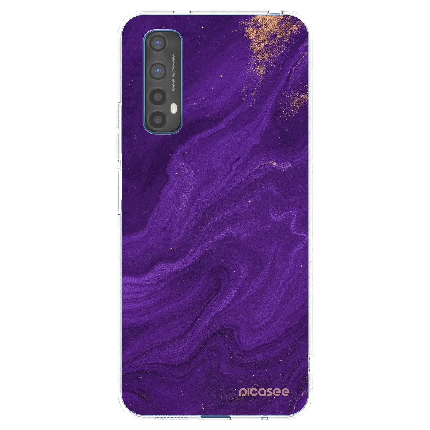Picasee silikonowe przeźroczyste etui na Realme 7 - Purple