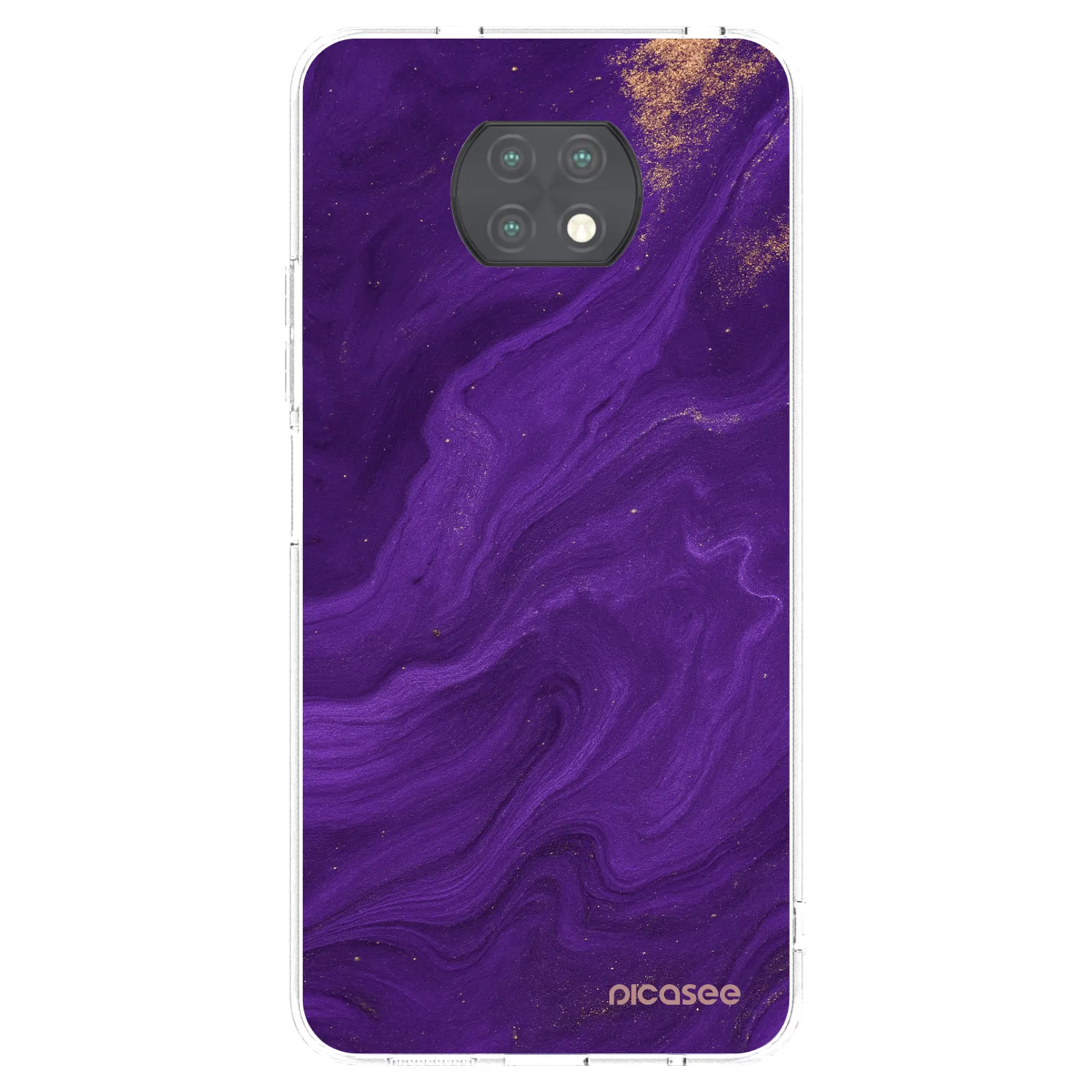Picasee silikonowe przeźroczyste etui na Xiaomi Redmi Note 9T - Purple