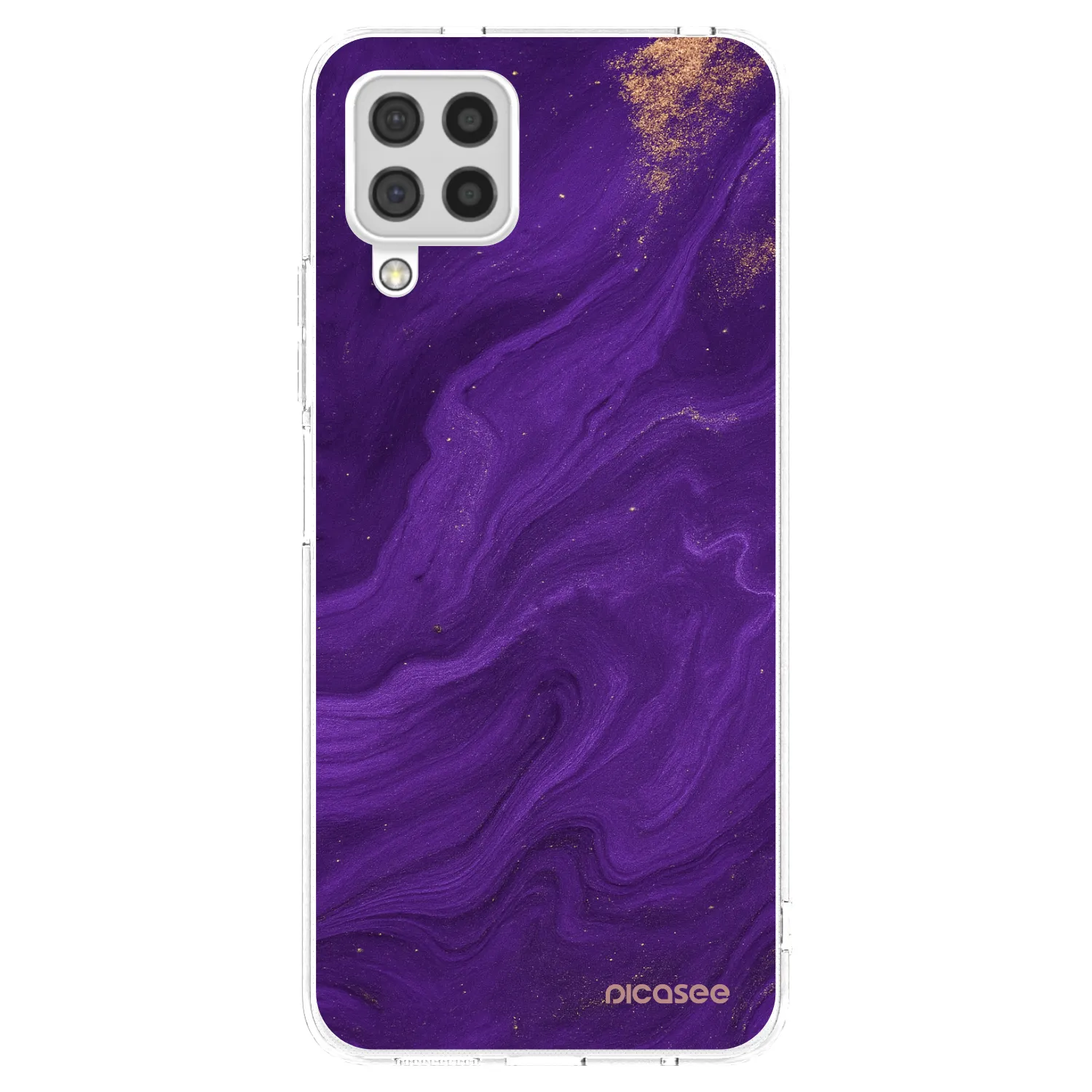Picasee silikonowe przeźroczyste etui na Samsung Galaxy A22 A225F 4G - Purple
