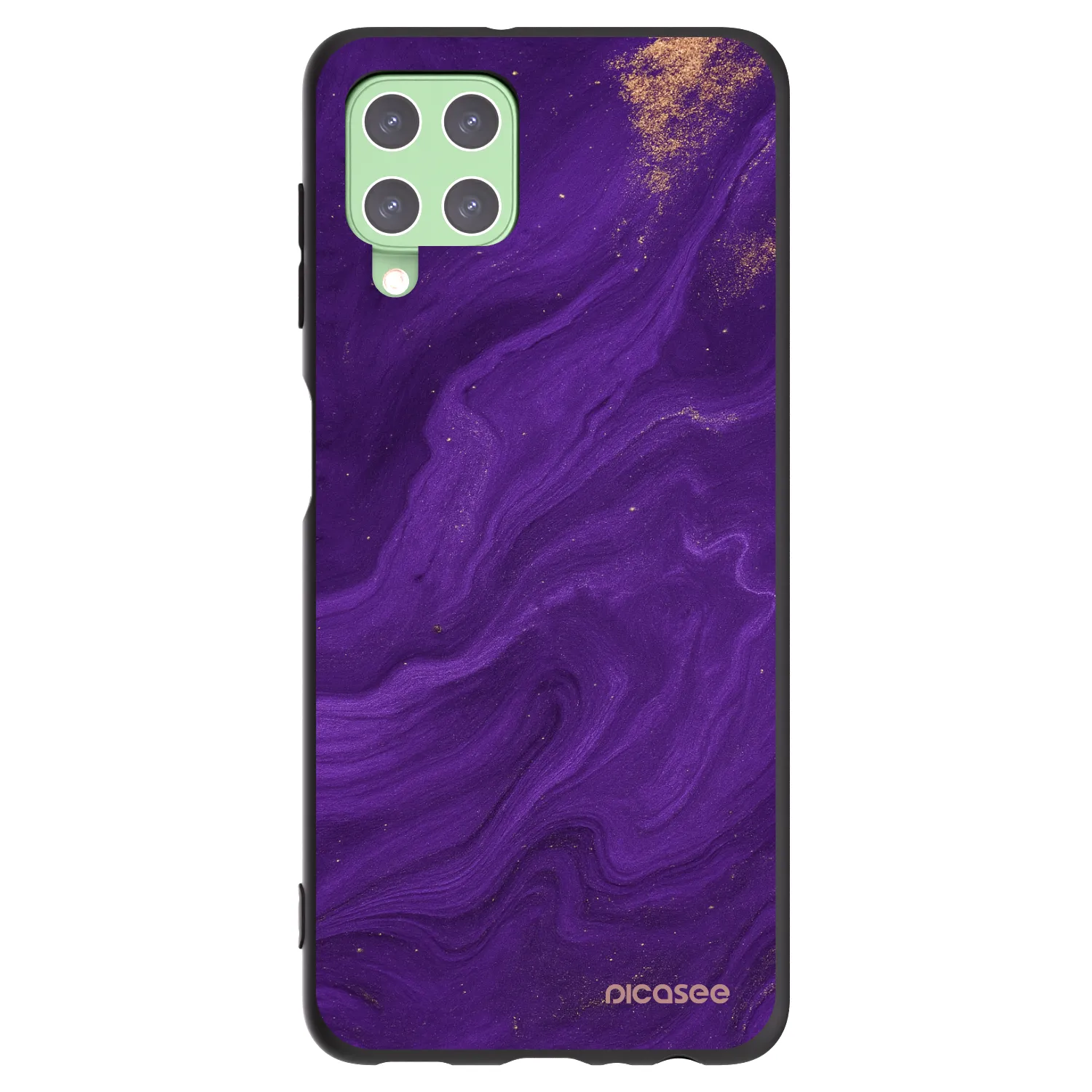 Picasee silikonowe czarne etui na Samsung Galaxy A22 A225F 4G - Purple
