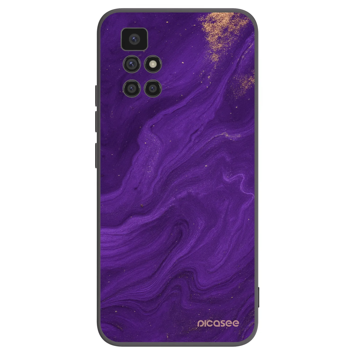 Picasee silikonowe czarne etui na Xiaomi Redmi 10 - Purple