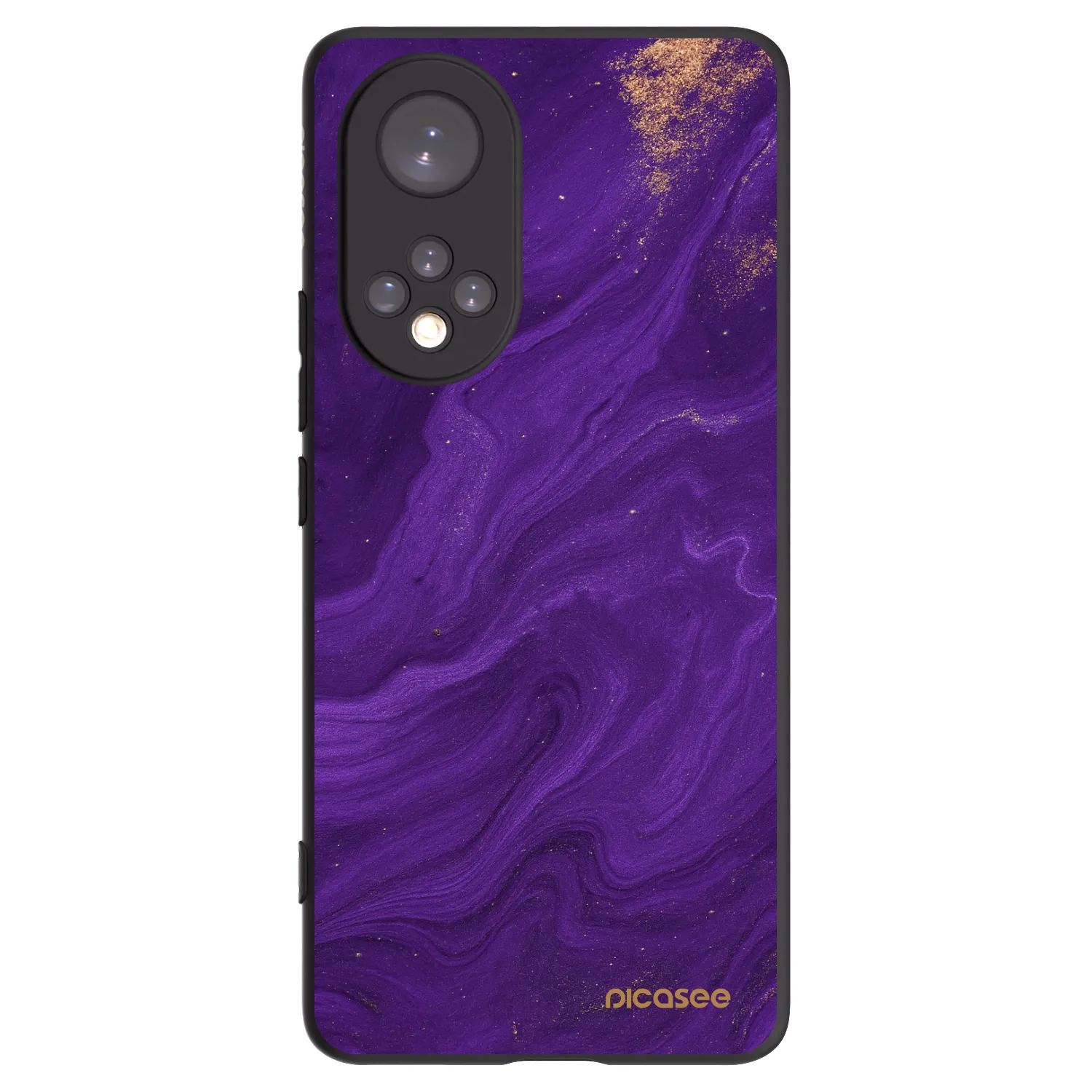 Picasee silikonowe czarne etui na Honor 50 5G - Purple