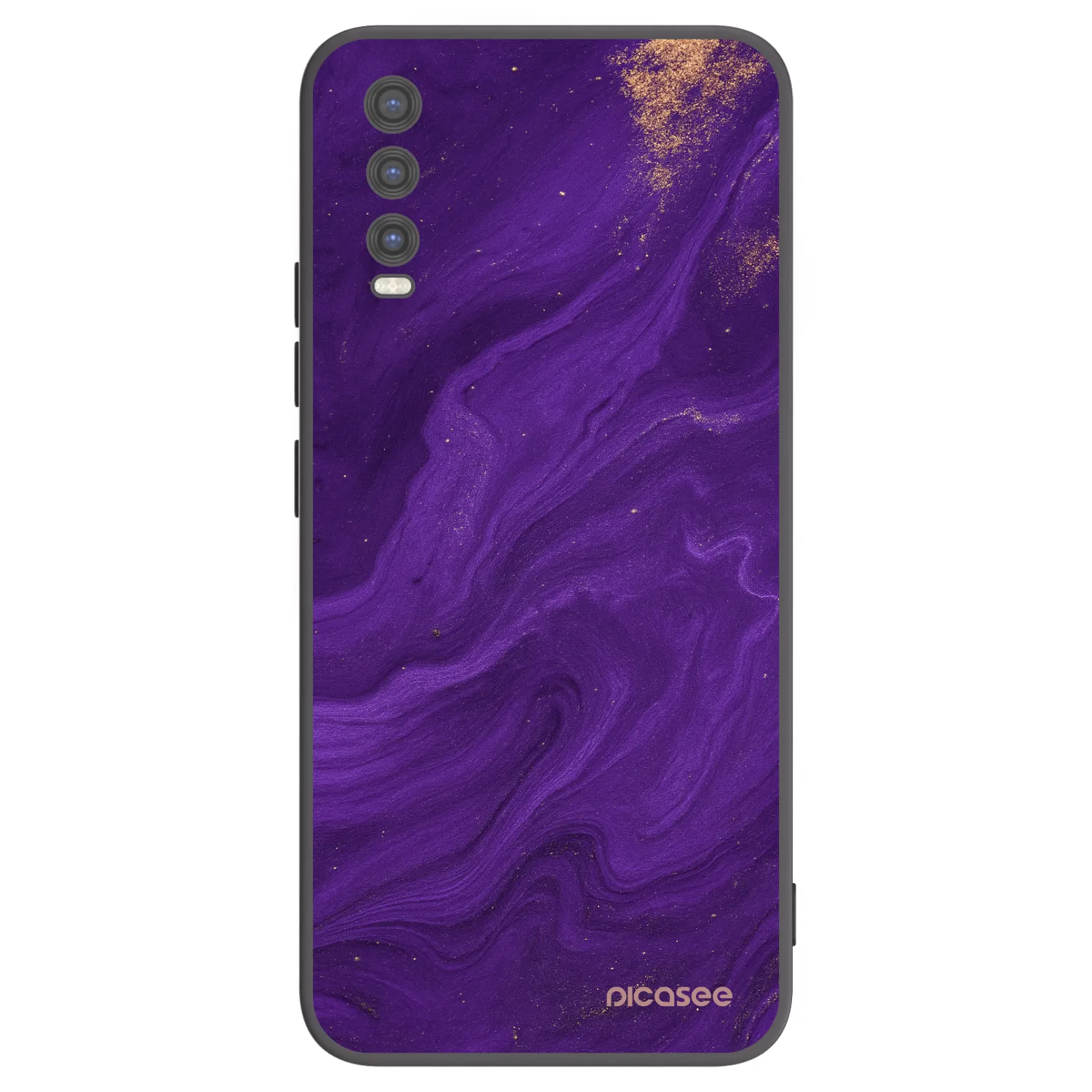 Picasee silikonowe czarne etui na Vivo Y20s - Purple