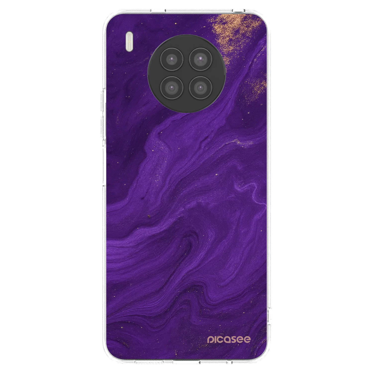Picasee silikonowe przeźroczyste etui na Huawei Nova 8i - Purple