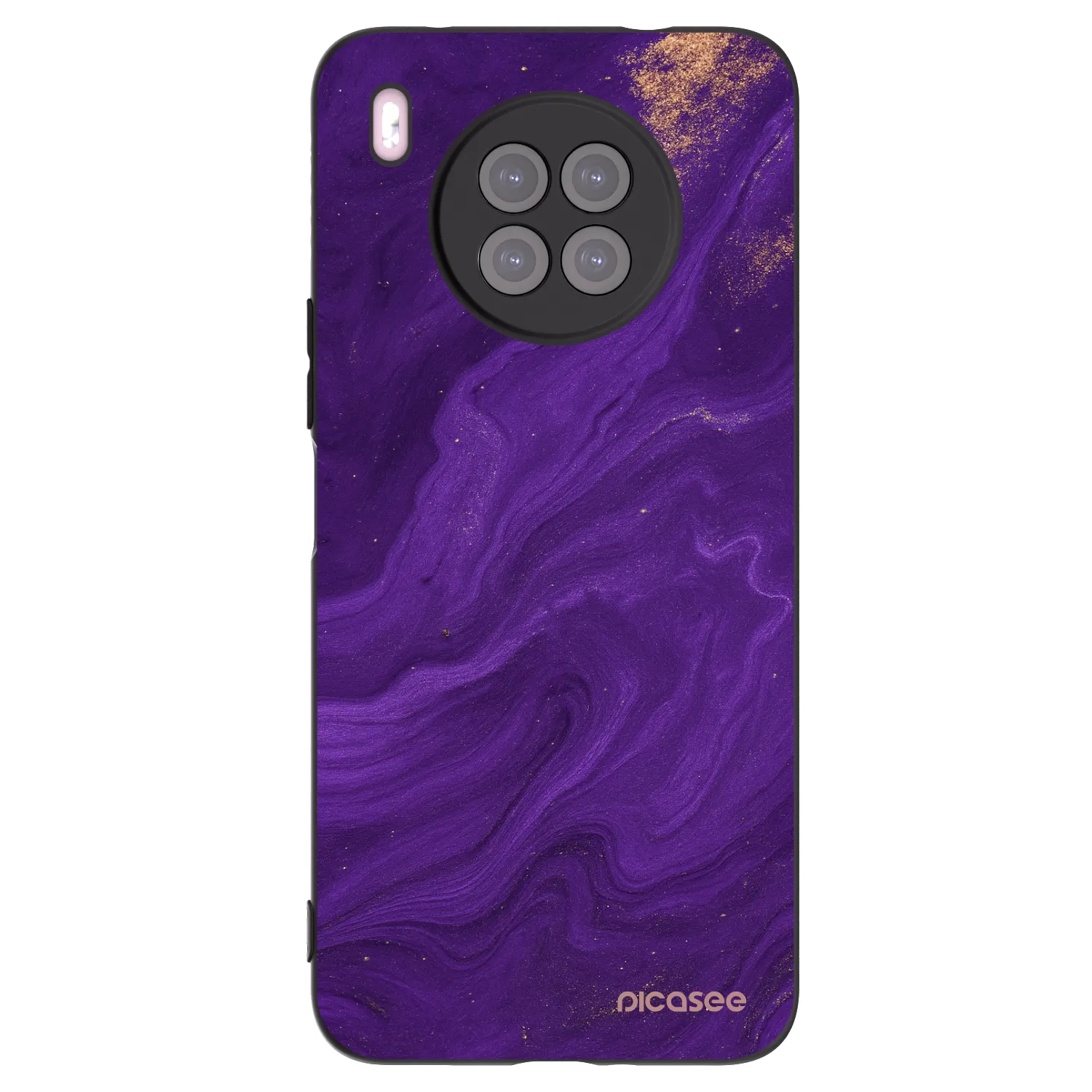 Picasee silikonowe czarne etui na Huawei Nova 8i - Purple