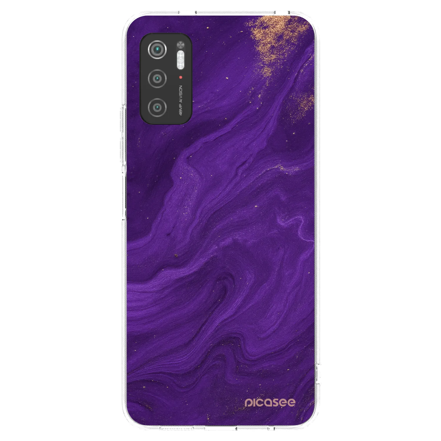 Picasee silikonowe przeźroczyste etui na Xiaomi Poco M3 Pro 5G - Purple