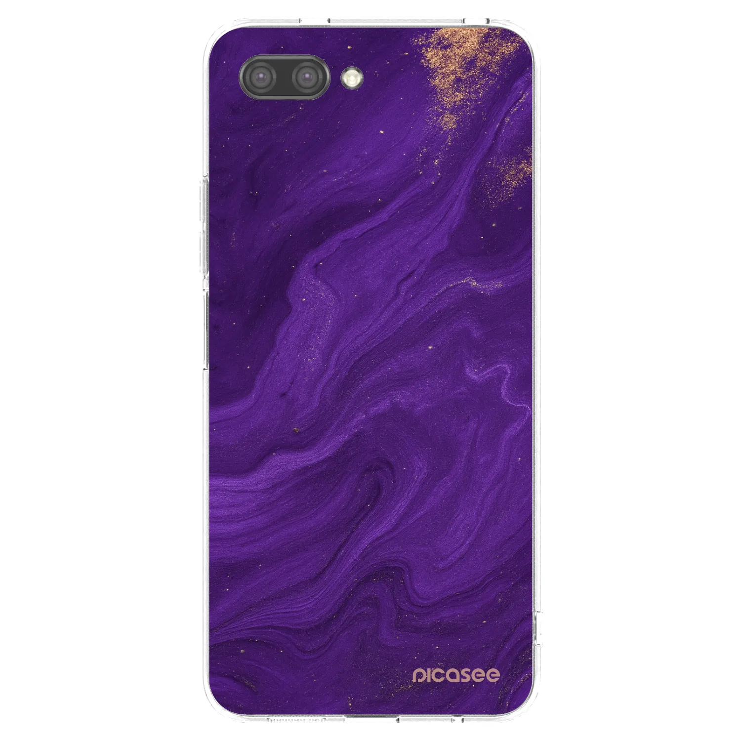 Picasee silikonowe przeźroczyste etui na Honor 10 - Purple