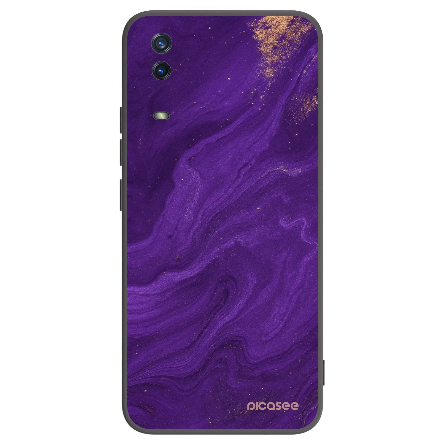 Picasee silikonowe czarne etui na Vivo Y11s - Purple