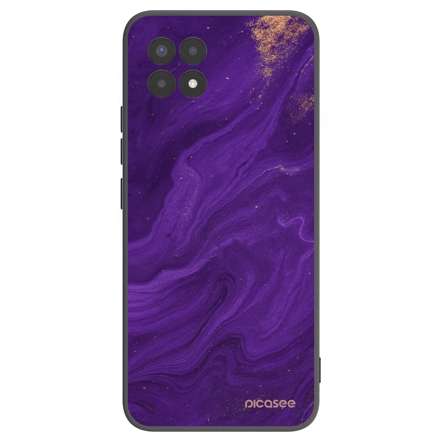 Picasee silikonowe czarne etui na Realme 8i - Purple